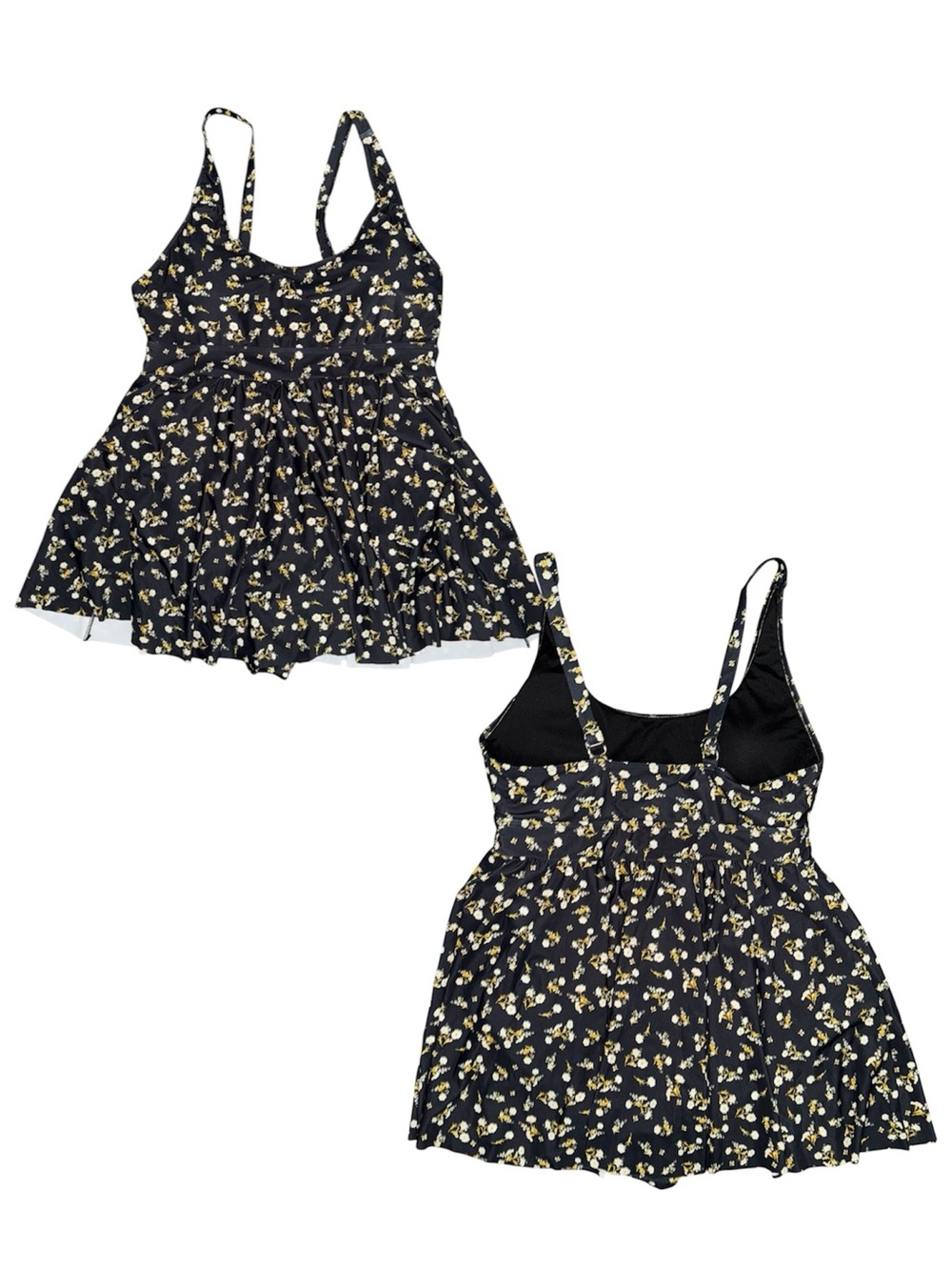 Ditsy Black Floral Swim Dress